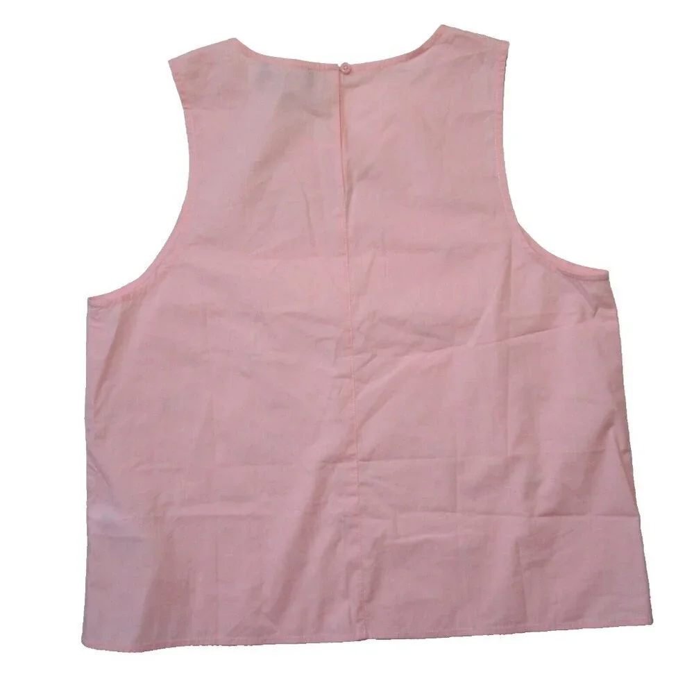 NWT J.Crew Collection Embellished Sleeveless Shell Top in Pink Cotton Poplin M